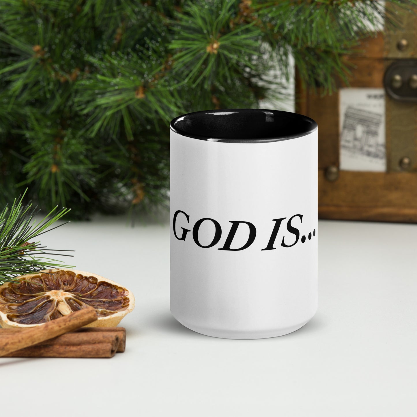 God Is Mug with Color Inside