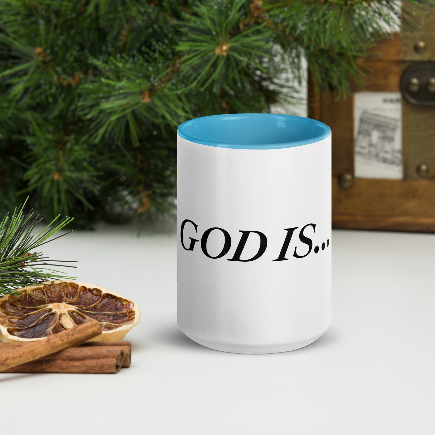 God Is Mug with Color Inside