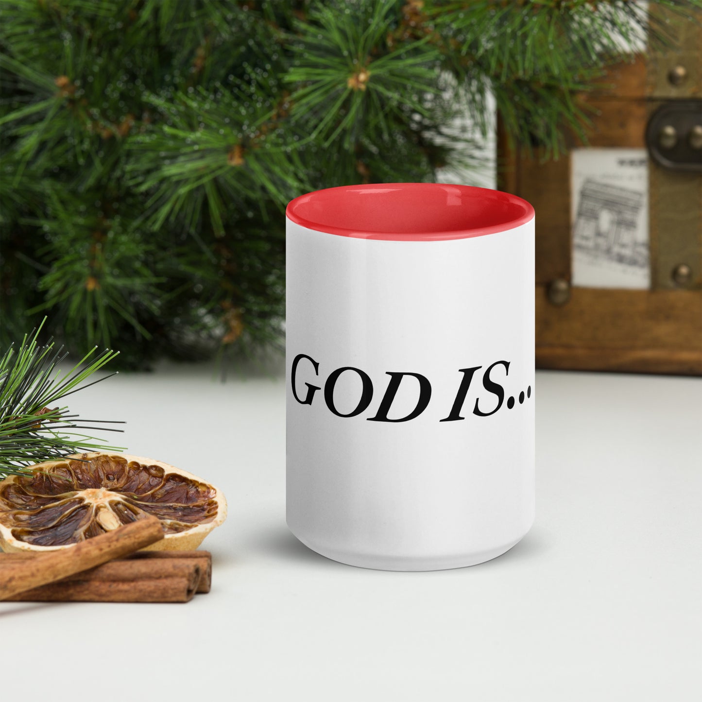 God Is Mug with Color Inside